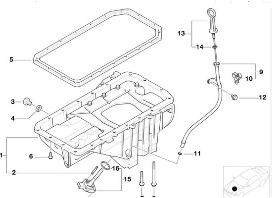 BMW Oil Pan E46 M47 11137786610