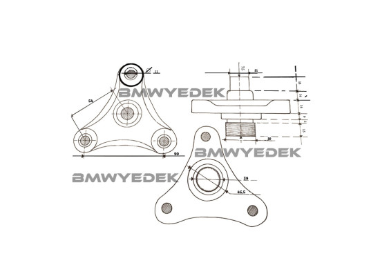 BMW Shaft End Flange F10 26107633480