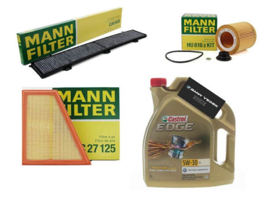 Bmw X1 E84 Case 1.6i Gasoline Periodic Maintenance Filter Set Mann Castrol Oil