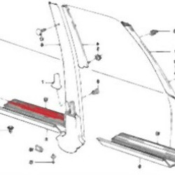 BMW E30 Rear Exterior Sill Mount Right 51471904646