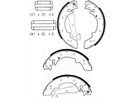 BMW E30 Rear Shoe Brake Pad 34219064270 FERODO