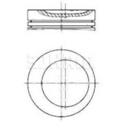 BMW E30 E34 1.8 M40 Piston 0.25 Set 11251709975 MAHLE