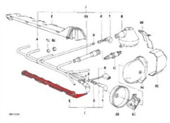 BMW E30 E34 E36 M40 Spark Plug Cable Lower Housing 12121727688