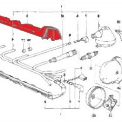 BMW E30 E34 E36 M40 Spark Plug Cable Upper Housing 12121727687