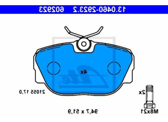 BMW E30 Front Brake Pads 34111161347 ATE