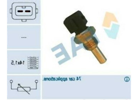 BMW E32 E34 E36 E38 Temperature Sensor Double Black 12621710535 FAE