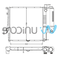 BMW E34 Radiator 17111737763 UNICORE