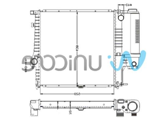 BMW E34 Radiator 17111737763 UNICORE