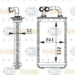 BMW E36 Compact Heating Radiator 64118373785 BEHR