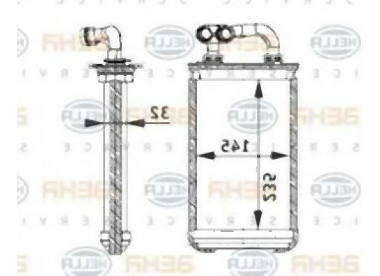 BMW E36 Compact Heating Radiator 64118373785 BEHR