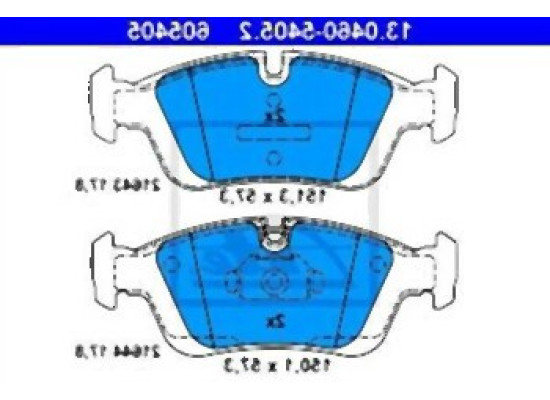 BMW E36 E46 E85 Z3 Front Brake Pads 34116761244 ATE