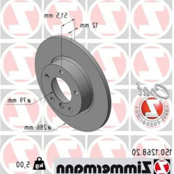 BMW E36 Z3 Front Brake Disc Flat Set 34116757751 ZIMMERMANN