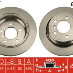 BMW E39 528i 530i d 540i Rear Brake Disc Air 34216767060 TRW