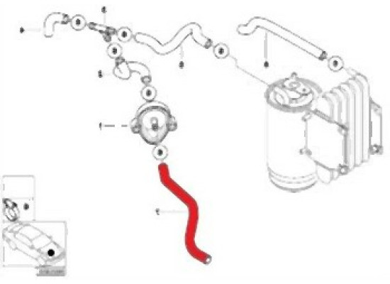 BMW E39 Fuel Filter Hose 13537786810