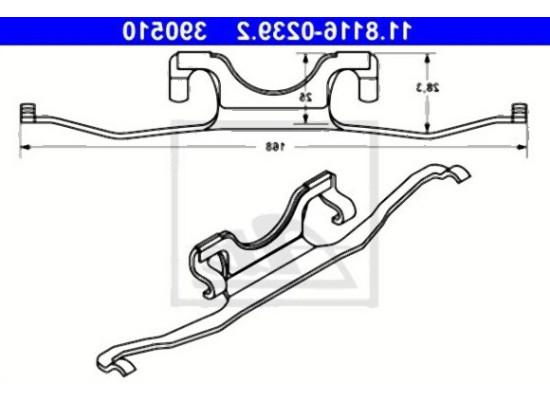 BMW E39 Front Brake Pad Holder 34111164611 ATE