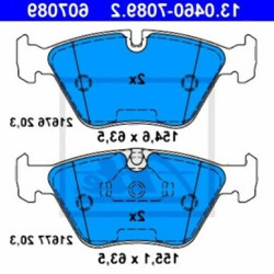 BMW E39 Front Brake Pads 34116761278 ATE