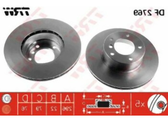 BMW E39 Front Brake Disc Set 34116767061 TRW