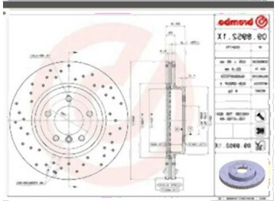 BMW E46 E85 E86 330 Front Brake Disc Air Set 34116864047 BREMBO