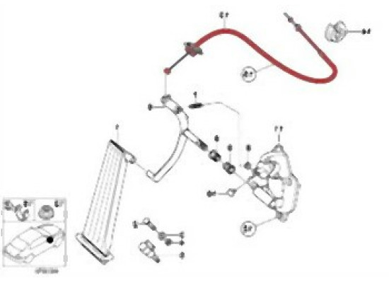 BMW E46 M43 Throttle Cable 35411165788