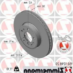 BMW E53 E83 Front Brake Disc Set 34116859679 ZIMMERMANN