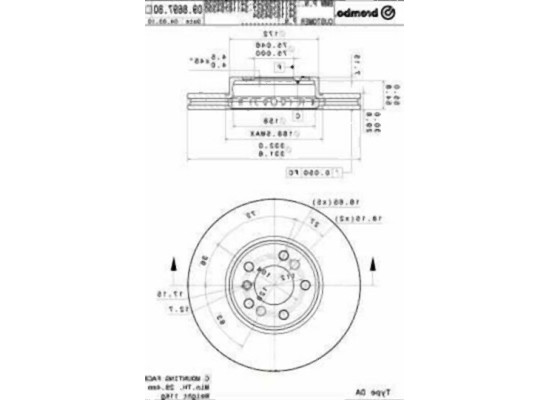 BMW E53 E83 Front Brake Disc Set 34116859679 BREMBO