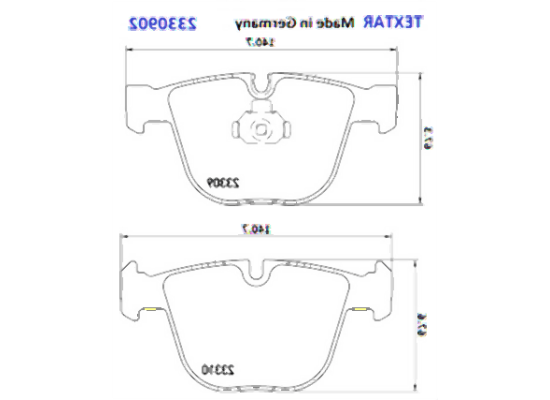 BMW Rear Brake Pads for E60 E61 E63 E64 E65 E66 E70 E71 F15 34216768471 TEXTAR