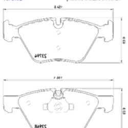 BMW Front Brake Pads for E60 E61 E84 E89 E90 E91 E92 E93 34116763617 TEXTR