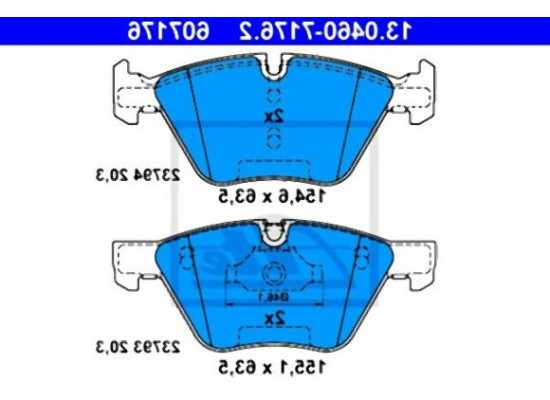 BMW E60 E61 E84 E89 E90 E91 E92 E93 Front Brake Pads 34116763617 ATE