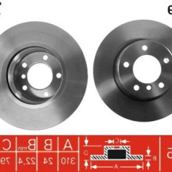 BMW E60 E61 Front Brake Disc Set 34116864059 TRW