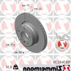 BMW E60 E61 Front Brake Disc Set 34116864059 ZIMMERMANN