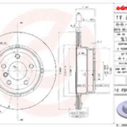 BMW E70 E71 F15 F16 Rear Brake Disc Set 34216793247 BREMBO