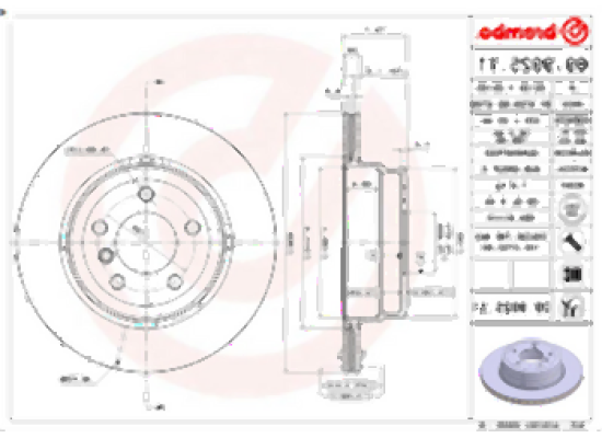 BMW E70 E71 F15 F16 Rear Brake Disc Set 34216793247 BREMBO