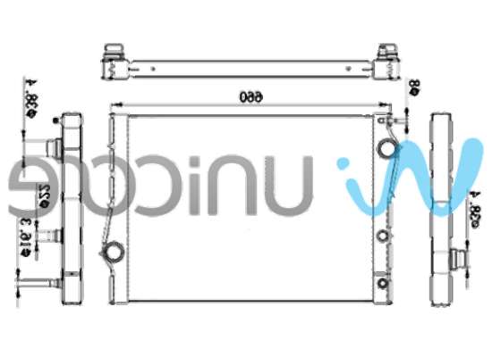 BMW E70 X5 E71 X6 Radiator 17117533472 UNICORE