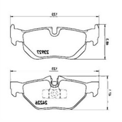 BMW E81 E82 E84 E87 E88 E90 E91 E92 E93 Rear Brake Pads 34216774692 TEXTAR