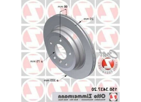 BMW E81 E84 E87 E90 E91 E92 E93 Rear Brake Disc Set 34216864901 ZIMMERMANN