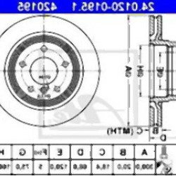 BMW E81 E82 E87 E88 E90 E91 E92 E93 F20 F21 F22 F23 F30 F31 F32 F36 Rear Brake Disc Air Assembly 34216855007 ATE