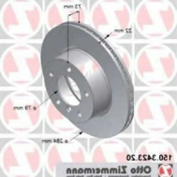 BMW E81 E87 F20 F21 F22 F23 Front Brake Disc Set 34116854996 ZIMMERMANN