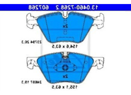 BMW F10 F11 Front Brake Pads 34116858047 ATE