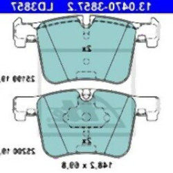 BMW F20 F21 F22 F23 F25 F26 F30 F31 F32 F33 F34 F36 Front Brake Pad Ceramic 34106859181 ATE