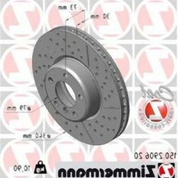 BMW F20 F21 F22 F23 F30 F31 F32 F33 F34 M Front Brake Disc Sport Type Set 34106797602 ZIMMERMANN