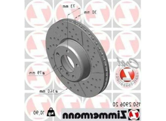 BMW F20 F21 F22 F23 F30 F31 F32 F33 F34 M Front Brake Disc Sport Type Set 34106797602 ZIMMERMANN