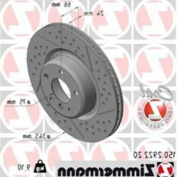 BMW F20 F21 F22 F23 F30 F31 F32 f36 M Rear Brake Disc Sport Type Set 34206797598 ZIMMERMANN