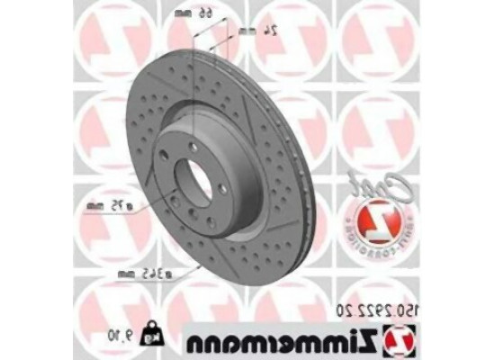 BMW F20 F21 F22 F23 F30 F31 F32 f36 M Rear Brake Disc Sport Type Set 34206797598 ZIMMERMANN