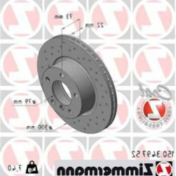 BMW F20 F21 F30 F31 F32 F33 F34 F36 Front Brake Disc Sport Type Perforated Set 34116792217 ZIMMERMANN