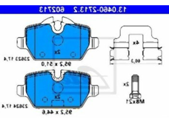 BMW MINI E81 E87 E90 E92 R60 R61 Rear Brake Pads 34216788183 ATE