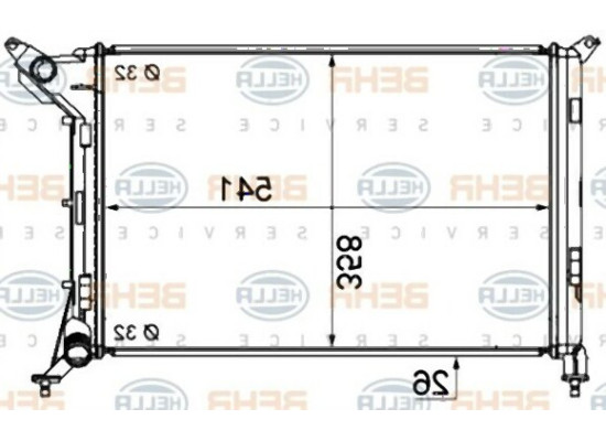 Mini R50 R52 Radiator Before 12 2003 17117535902 BEHR