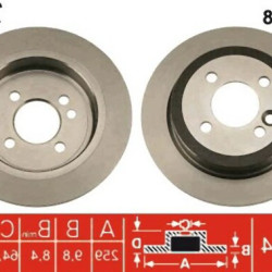 Mini R50 R52 R53 R55 R56 R57 R58 R59 Rear Brake Disc Set 34211503070 TRW