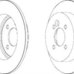 Mini R50 R52 R53 R55 R56 R57 R58 R59 Rear Brake Disc Set 34216774987 FERODO