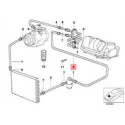 BMW Air Conditioner Pipe E34 E32 1542018 64538390620