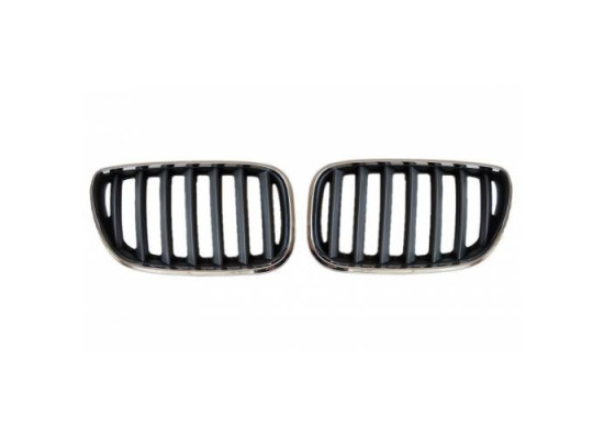 BMW Grille Silver Chrome Set New Model E53 X5 51137124815 520006101029 51137124818